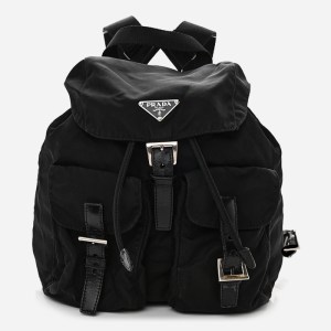 studio image of prada tessuto nylon backpack FASHIONPHILE