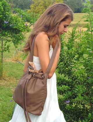 faux leather handbag by ChrisW Designs - a pdf sewing pattern